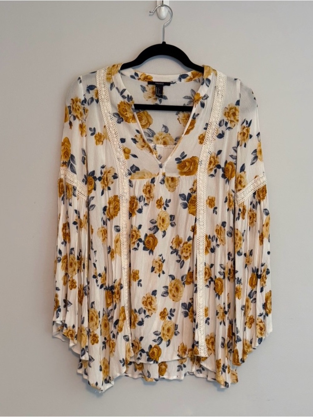 Tunic with Mustard Floral Print
